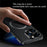For iPhone 15 Pro Max Case Compatible with MagSafe PU TPU PC Phone Back Cover with Metal Lens Frame - Black - 2