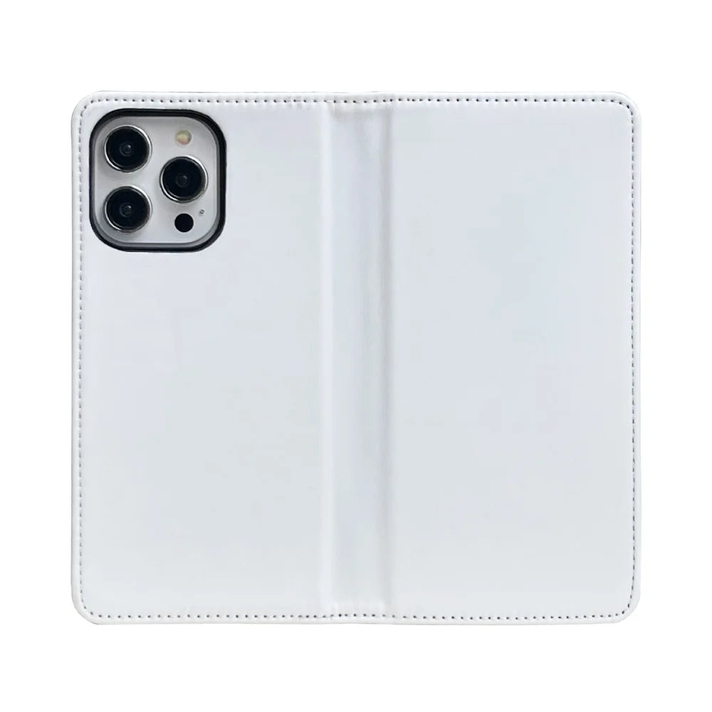 For iPhone 16 Pro Max Case DIY Blank Heat Transfer Leather Flip Phone Cover Set with Inner TPU Case - 3