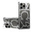 Auspicious Cloud Series For iPhone 17 Pro Max Hollow Case Aluminum Alloy Kickstand Magnetic Phone Cover - Silver - 1