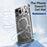 Auspicious Cloud Series For iPhone 17 Pro Max Hollow Case Aluminum Alloy Kickstand Magnetic Phone Cover - Silver - 4
