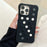 For iPhone 16 Pro Liquid Silicone Case Hollow Out Phone Cover with DIY Mixed Dots - Rose - 4