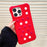 For iPhone 16 Pro Liquid Silicone Case Hollow Out Phone Cover with DIY Mixed Dots - Rose - 5