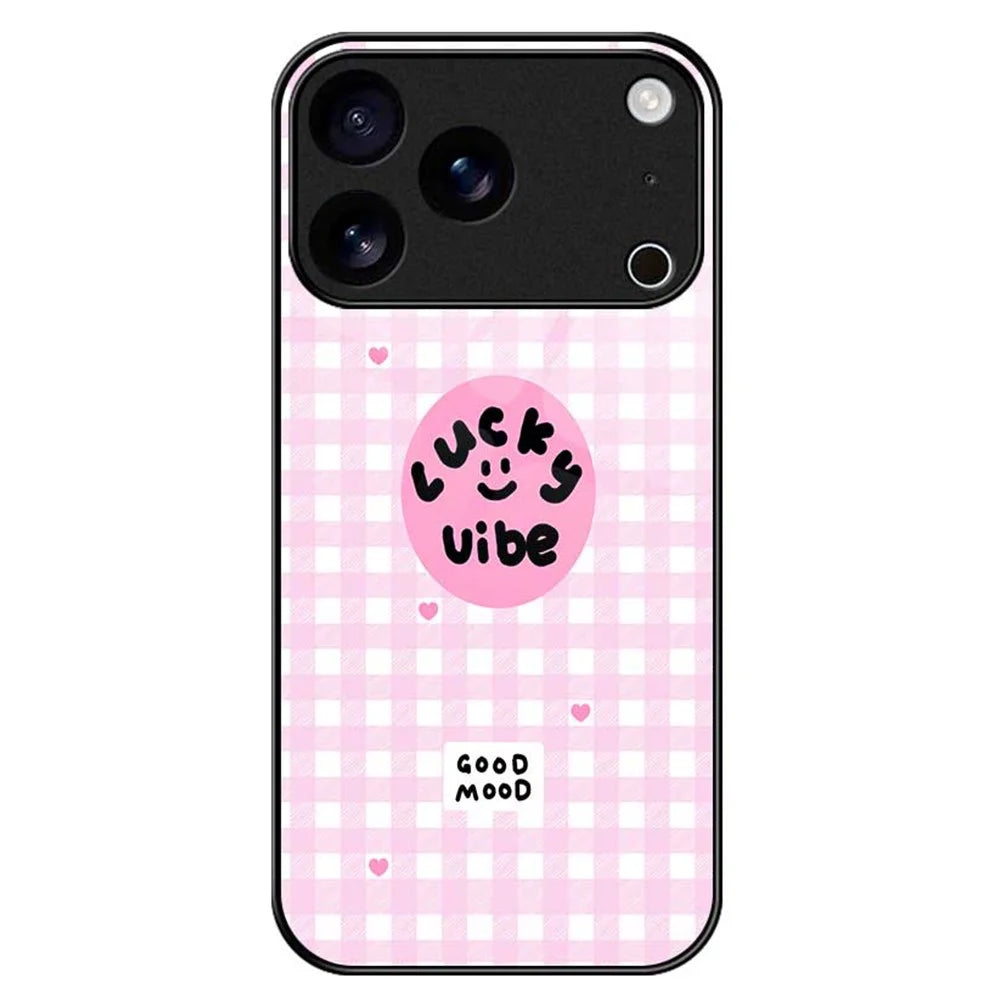 For iPhone 17 Pro Case PC TPU Tempered Glass Pattern Printing Phone Back Cover - B0118 - 1