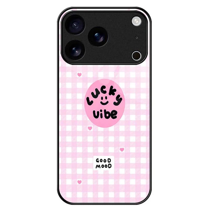 For iPhone 17 Pro Case PC TPU Tempered Glass Pattern Printing Phone Back Cover - B0118 - 1