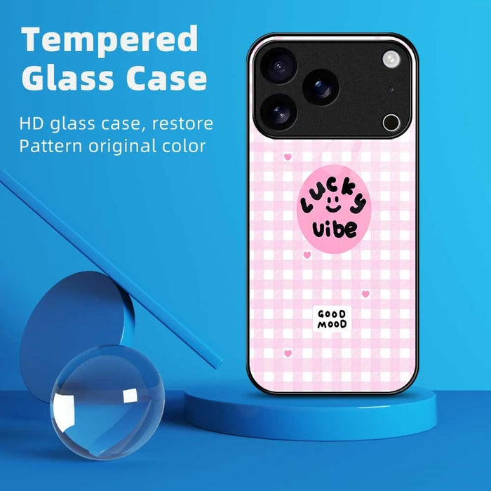 For iPhone 17 Pro Case PC TPU Tempered Glass Pattern Printing Phone Back Cover - B0118 - 2