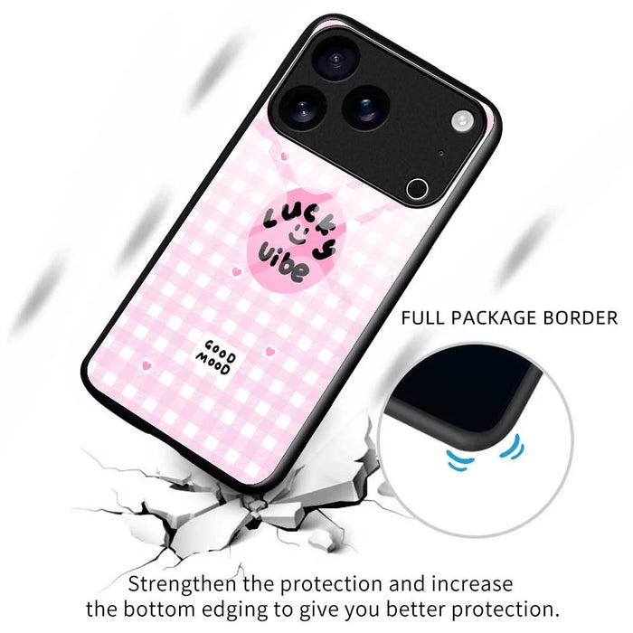 For iPhone 17 Pro Case PC TPU Tempered Glass Pattern Printing Phone Back Cover - B0118 - 3