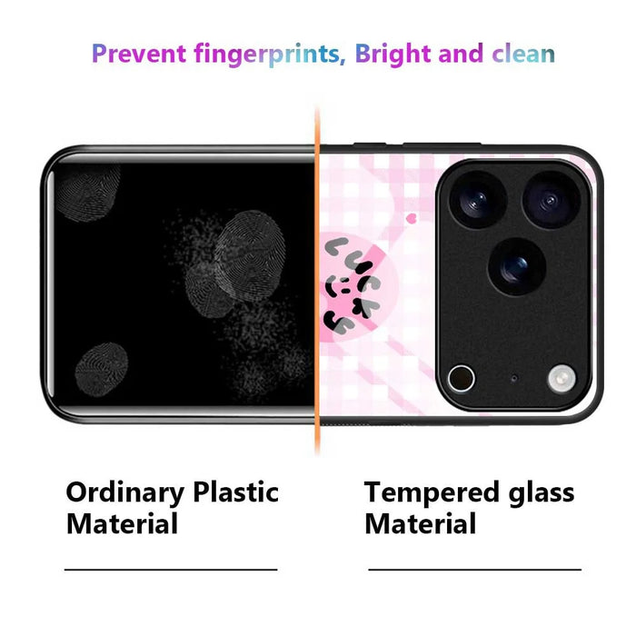 For iPhone 17 Pro Case PC TPU Tempered Glass Pattern Printing Phone Back Cover - B0118 - 6