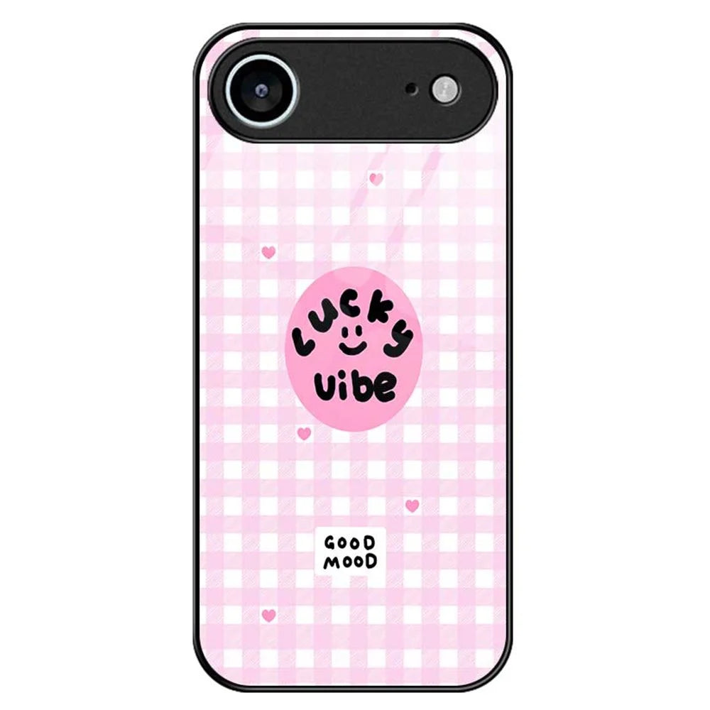 For iPhone Air Case PC TPU Tempered Glass Pattern Printing Phone Back Cover - B0118 - 1