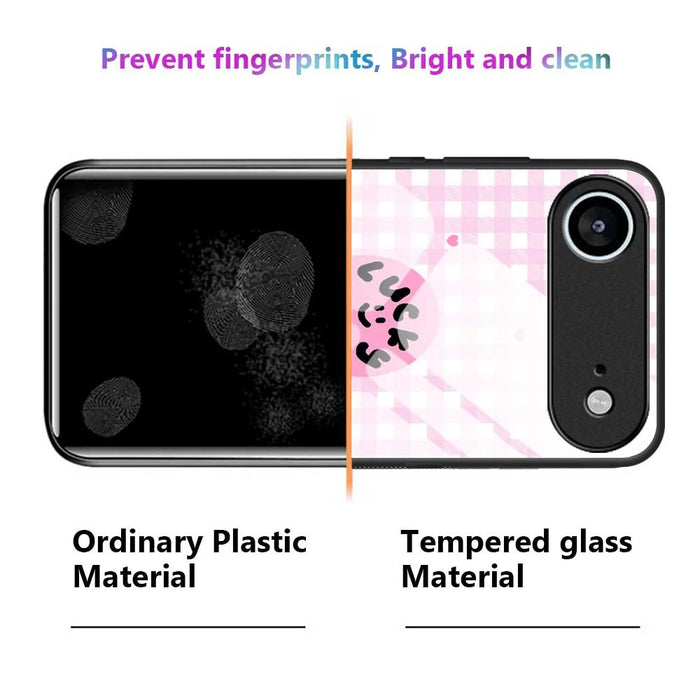 For iPhone Air Case PC TPU Tempered Glass Pattern Printing Phone Back Cover - B0118 - 6