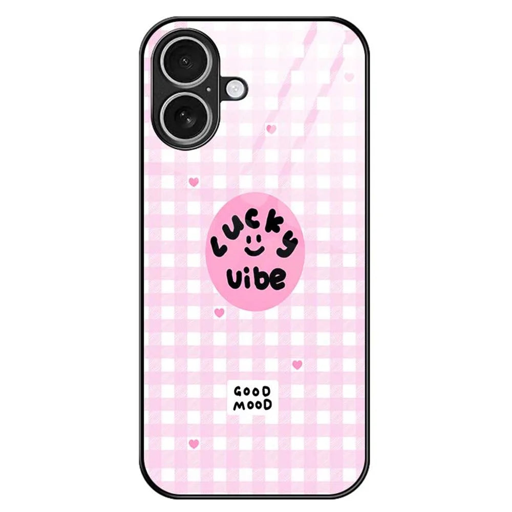 For iPhone 17 Case PC TPU Tempered Glass Pattern Printing Phone Back Cover - B0118 - 1