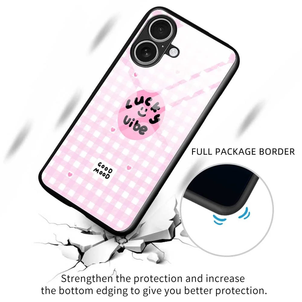 For iPhone 17 Case PC TPU Tempered Glass Pattern Printing Phone Back Cover - B0118 - 3