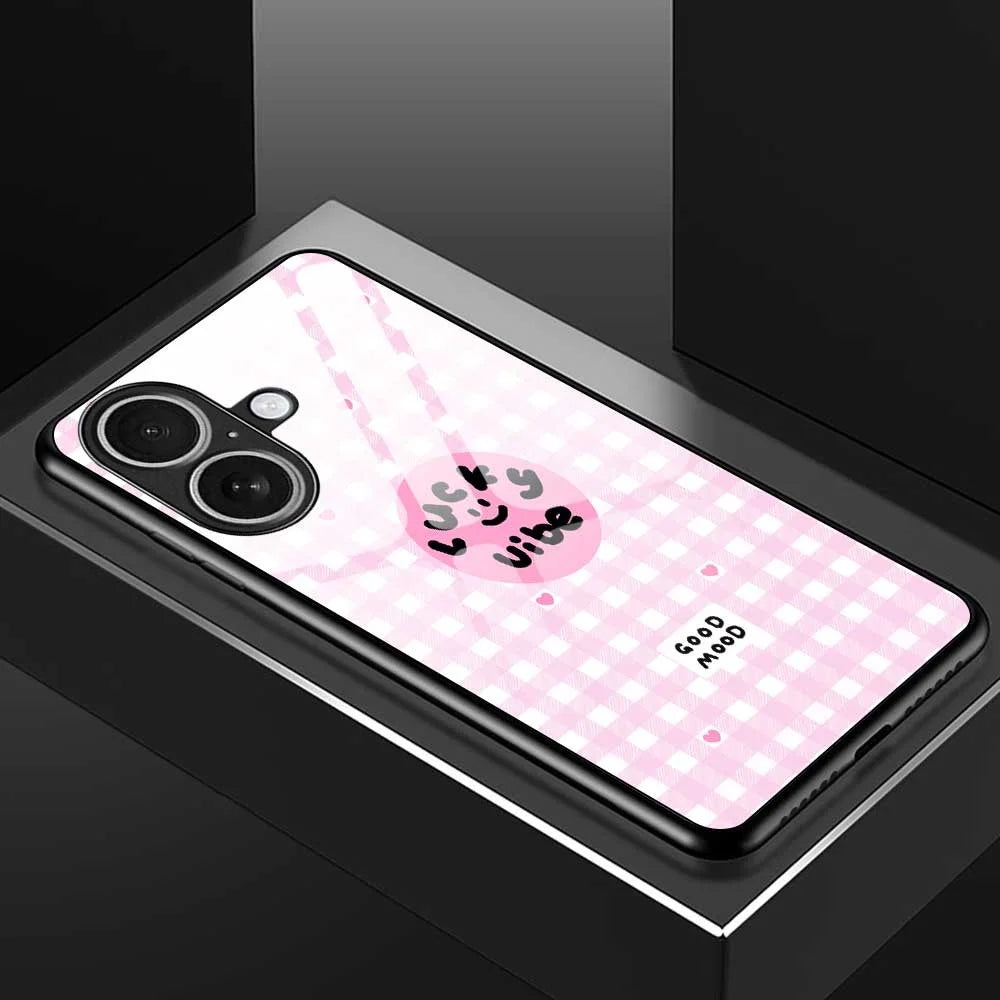 For iPhone 17 Case PC TPU Tempered Glass Pattern Printing Phone Back Cover - B0118 - 7