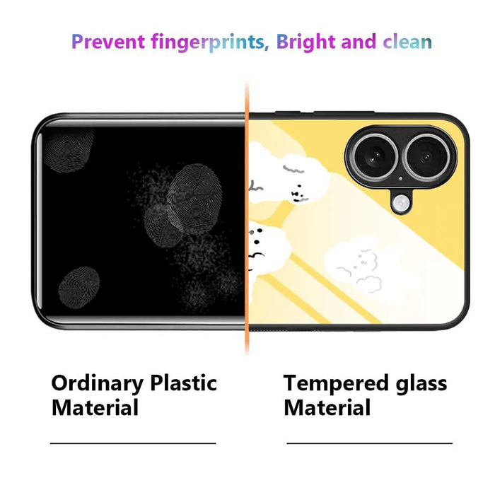 For iPhone 17 Case TPU PC Tempered Glass Pattern Printing Phone Back Cover - B0143 - 6