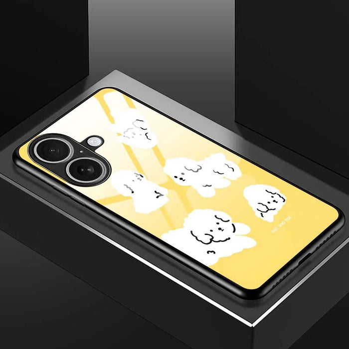 For iPhone 17 Case TPU PC Tempered Glass Pattern Printing Phone Back Cover - B0143 - 7