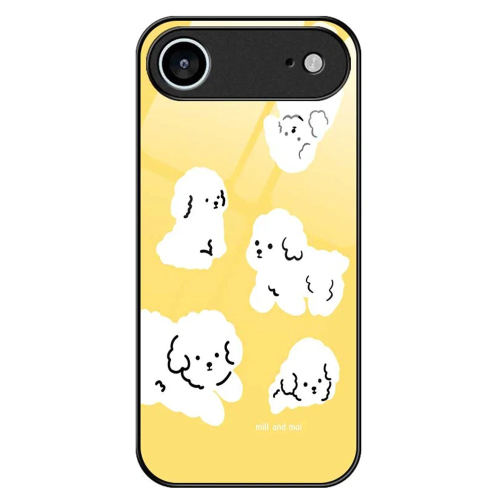 For iPhone Air Case TPU PC Tempered Glass Pattern Printing Phone Back Cover - B0143 - 1