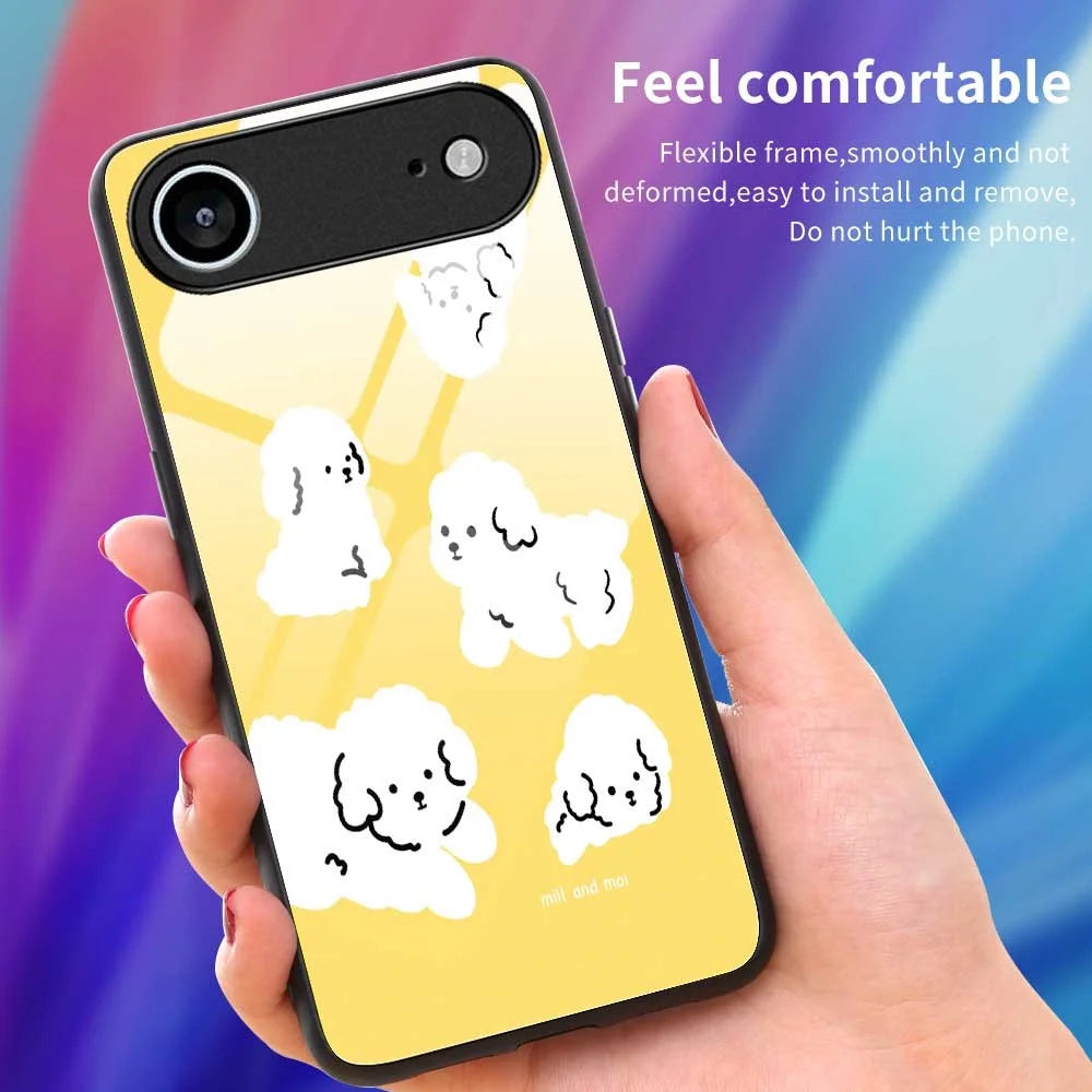 For iPhone Air Case TPU PC Tempered Glass Pattern Printing Phone Back Cover - B0143 - 4
