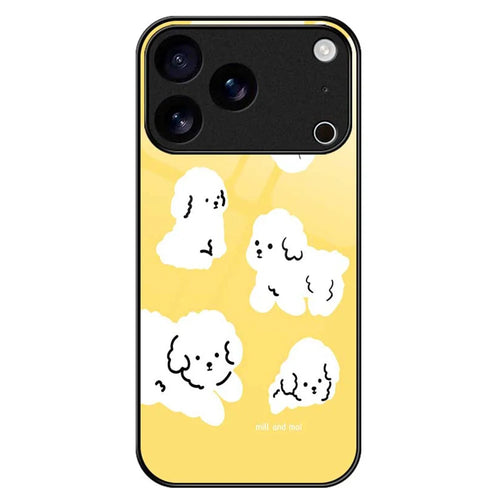 For iPhone 17 Pro Max Case TPU PC Tempered Glass Pattern Printing Phone Back Cover - B0143 - 1