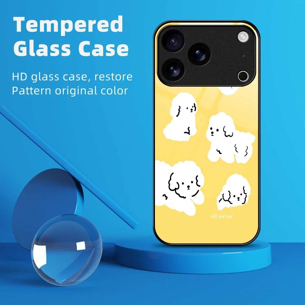 For iPhone 17 Pro Max Case TPU PC Tempered Glass Pattern Printing Phone Back Cover - B0143 - 2