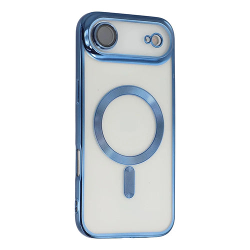 For iPhone Air Magnetic Case CD Veins Glass Lens Guard TPU Phone Back Cover - Blue - 1