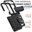 For Samsung Galaxy Z Flip7 5G Case with Wrist Strap / Kickstand Hinge Protection PC + TPU Phone Cover - Black - 4