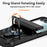 For Samsung Galaxy Z Flip7 5G Case with Wrist Strap / Kickstand Hinge Protection PC + TPU Phone Cover - Black - 5