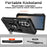 For Samsung Galaxy Z Fold7 5G Case with Wrist Strap / Kickstand Hinge Protection PC + TPU Phone Cover - Black - 3