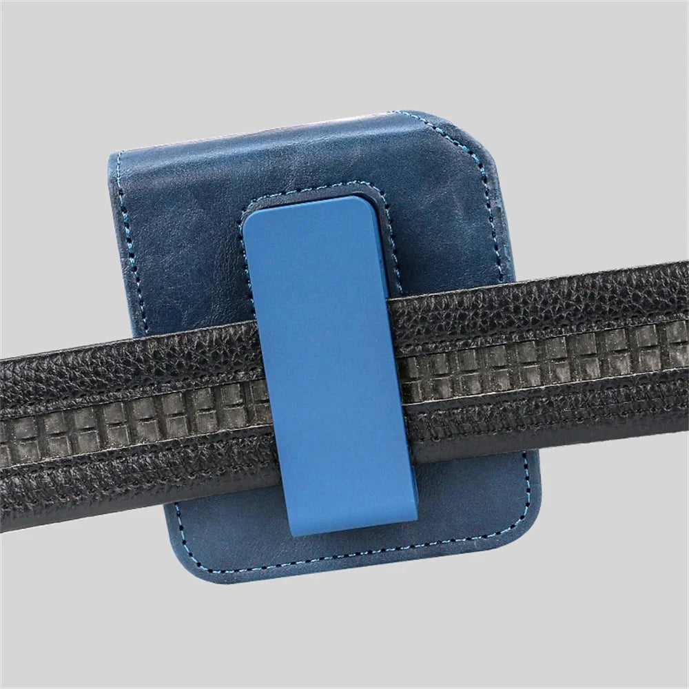 For Samsung Galaxy Z Flip7 5G / Flip6 5G / Flip5 5G Phone Pouch Retro Vintage Style Universal Flip Phone Protective Case - Blue - 7