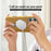 For iPhone 16 Pro Max Magnetic Case with Kickstand Retro Jeans Texture PU + PC Phone Cover - Light Brown - 3