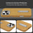 For iPhone 16 Pro Max Magnetic Case with Kickstand Retro Jeans Texture PU + PC Phone Cover - Light Brown - 6