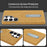 For Samsung Galaxy S24 Ultra Magnetic Case with Kickstand Retro Jeans Texture PU + PC Phone Cover - Light Brown - 6