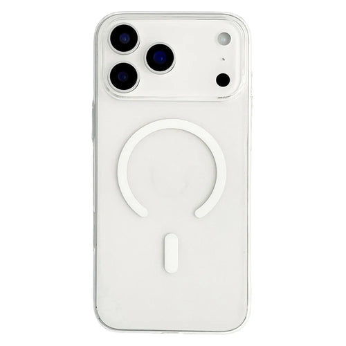 For iPhone 17 Pro Crystal Clear Case Compatible with MagSafe Hard PC Phone Cover - Transparent White - 1