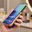 For Samsung Galaxy Z Flip7 5G Kickstand Case Flower Pattern Leather+PC Phone Cover with Back Film - Black - 7