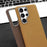 For Samsung Galaxy S24 Ultra Magnetic Case Retro Jeans Texture PU + PC Phone Cover - Light Brown - 7