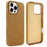 For iPhone 16 Pro Magnetic Case Retro Jeans Texture PU + PC Phone Cover - Light Brown - 1