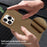 For iPhone 16 Pro Magnetic Case Retro Jeans Texture PU + PC Phone Cover - Light Brown - 6