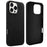 For iPhone 16 Pro Max Magnetic Case Retro Jeans Texture PU + PC Phone Cover - Black - 1