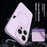 For iPhone 15 Pro Magnetic Case Rotating Kickstand Liquid Silicone PC Phone Cover Skin Touch - Baby Blue - 3