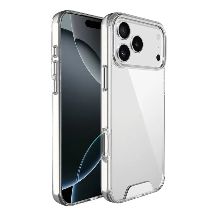 For iPhone 17 Pro Case TPU Frame Clear PC Back Phone Cover - 2