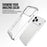 For iPhone 17 Pro Case TPU Frame Clear PC Back Phone Cover - 5