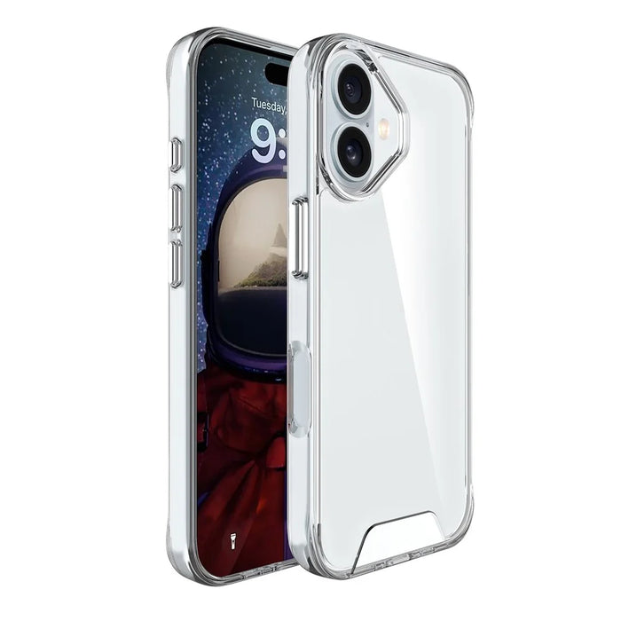 For iPhone 17 Case TPU Frame Clear PC Back Phone Cover - 2