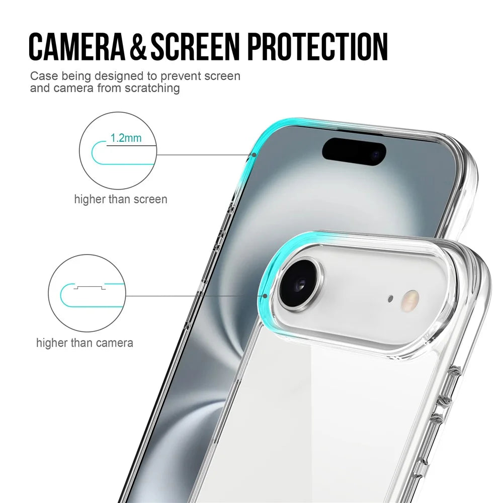 For iPhone Air Case TPU Frame Clear PC Back Phone Cover - 4