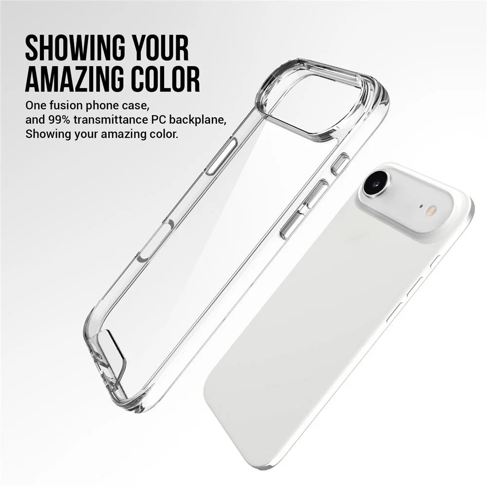 For iPhone Air Case TPU Frame Clear PC Back Phone Cover - 5