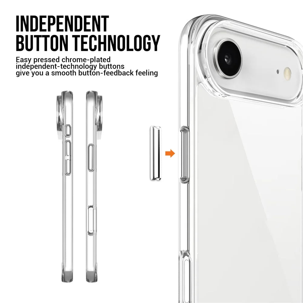 For iPhone Air Case TPU Frame Clear PC Back Phone Cover - 6