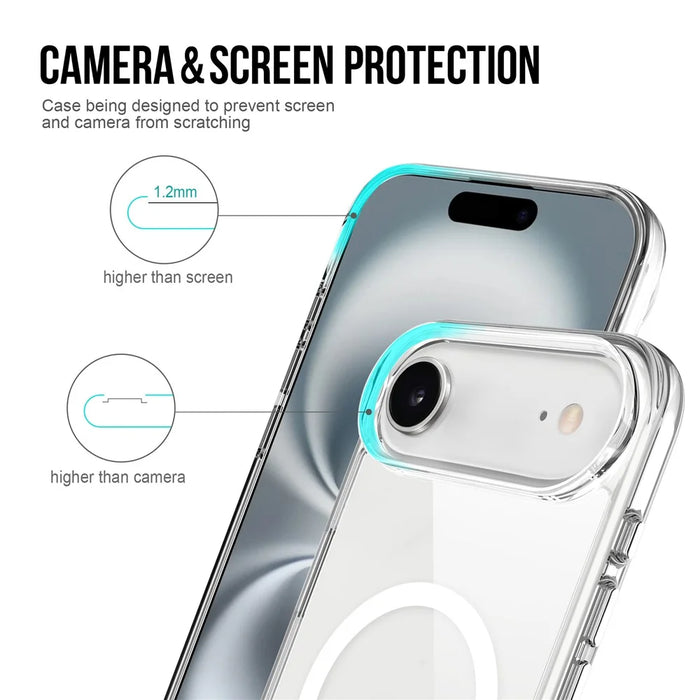 For iPhone Air Case Compatible with MagSafe TPU+PC Clear Phone Cover - 4