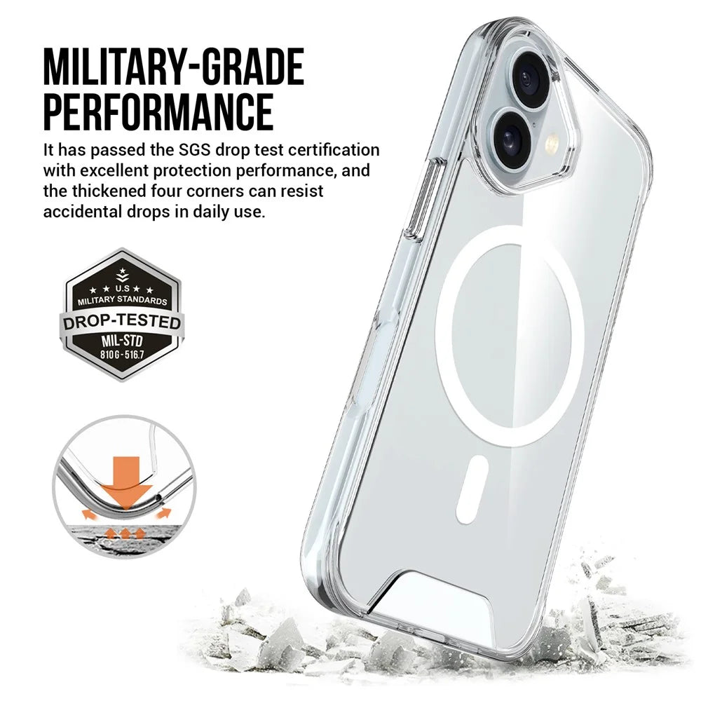 For iPhone 17 Case Compatible with MagSafe TPU+PC Clear Phone Cover - 3
