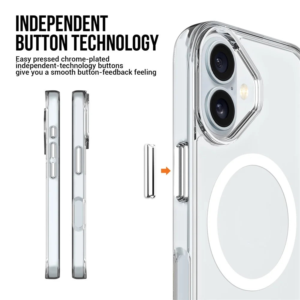 For iPhone 17 Case Compatible with MagSafe TPU+PC Clear Phone Cover - 6