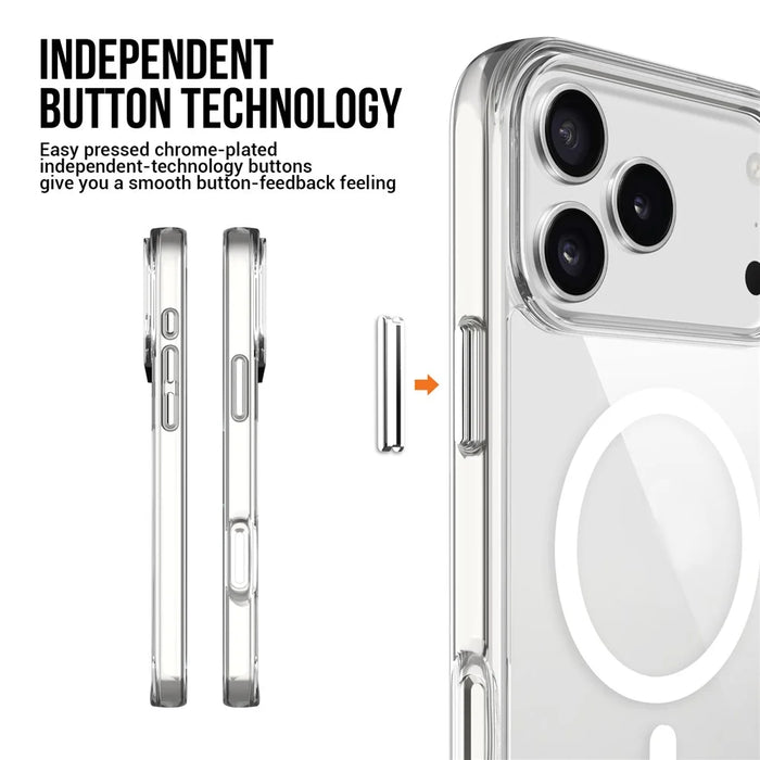 For iPhone 17 Pro Max Case Compatible with MagSafe TPU+PC Clear Phone Cover - 6
