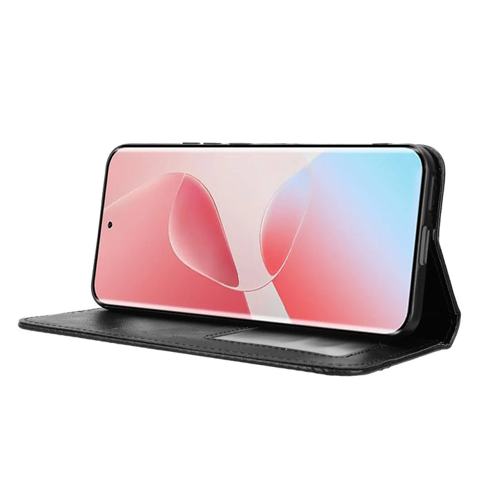 For Infinix Hot 60 Pro+ 4G Leather Case Wallet Stand Retro Texture Phone Cover - Black - 7