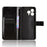 For Cubot A40 PU Leather Case with Strap Crazy Horse Texture Phone Wallet Cover - Black - 4