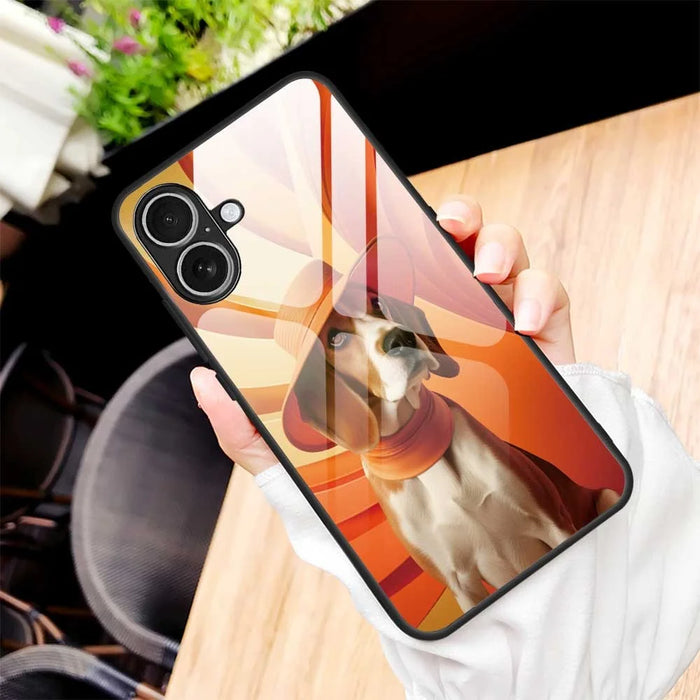 For iPhone 17 Case Anti Drop PC TPU Tempered Glass Pattern Printing Phone Back Cover - B0168 - 7